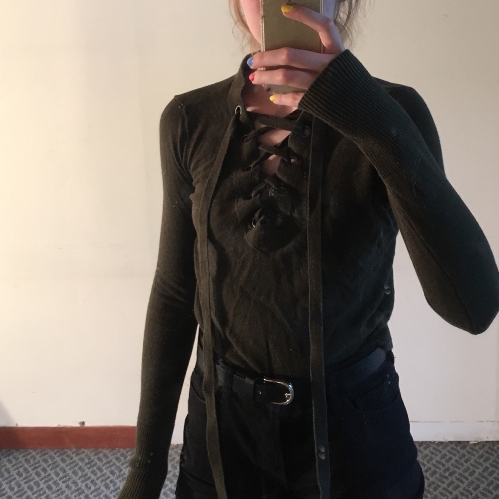 Olive Green Abercrombie Sweater